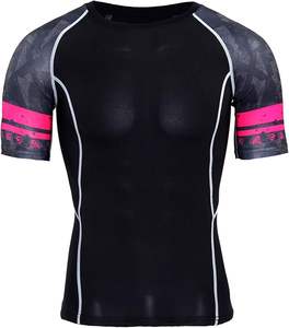 เสื้อแรชการ์ดของผู้ชายเสื้อใส่เล่นกีฬาผ้าโพลีเอสเตอร์สำหรับใส่ออกกำลังกายออกกำลังกาย - Product Image 1