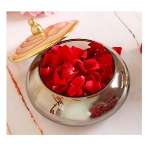 Recipiente de Metal de Cobre de Alta Calidad con Tapa de Flores de Diseño, Perfecto para Mantener Frutos Secos, Aperitivos y Frutas Secas Frescos y Organizados - Product Image 3
