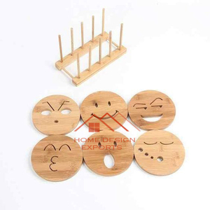 ที่รองแก้วทำจากไม้บริสุทธิ์ที่รองแก้วไม้สำหรับตกแต่งบ้านโรงแรม - Product Image 2
