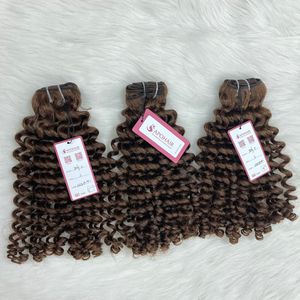 Máquina de extensiones de cabello humano vietnamita Virgen sin procesar, cutícula de doble trama alineada, marrón, sin enredos, sin derramamiento, 100g, grado 8A-12A - Product Image 5