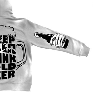 Sweat à capuche homme hiver 500 g/m² en molleton épais de haute qualité, écoresponsable, coupe décontractée, 100 % coton brodé - Product Image 5