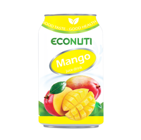 Jus de Goyave et de Fruit de la Passion Naturel de Haute Qualité 330ml en Boîte, Purée Saine, Exportation Standard, Fabriqué au Vietnam