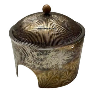 Diseñador de lujo Nuevo Metal Servir cazuelas Calidad superior Hecho a mano Fancy Kitchen Ware Venta al por mayor Calentador de alimentos de metal - Product Image 4