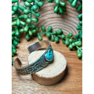 Sunshine Reeves Kingman Turquoise & Sterling <b>Silver</b> Fashion <b>Cuff</b> <b>Bracelet</b> - Product Image 2