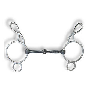 Apto Enterprises AE-12303 Mors Wonder en acier inoxydable de 5 pouces avec embout en fer doux de 5 pouces pour un contrôle équestre et un confort de qualité supérieure - Product Image 3