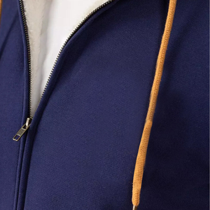 เสื้อมีฮู้ดสำหรับผู้ชายผ้าฟลีซ XS พิมพ์ลายมีซิปโอเวอร์ไซส์ผ้าคอตตอน450 GSM สำหรับฤดูหนาว - Product Image 4