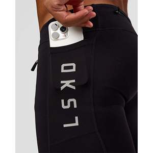 Pantalones Cortos de Ciclismo con Tirantes, Talla Grande, Sin Costuras, de Nailon, Personalizados OEM, Aleación Negra - Product Image 3