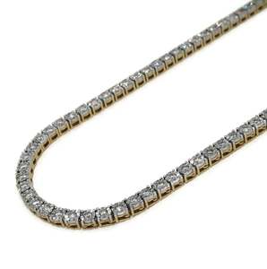 ILLUSION SET DIAMOND TENNIS CADENA VVS1 Moissanite Con En Plata Esterlina 925 Pass The Diamond Tester - Product Image 2