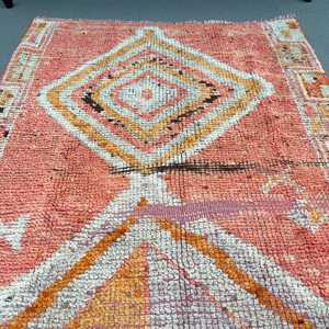 Alfombra Turca de Lana Vintage con Rayas Rojas, 3.2x8.8 pies - Product Image 3