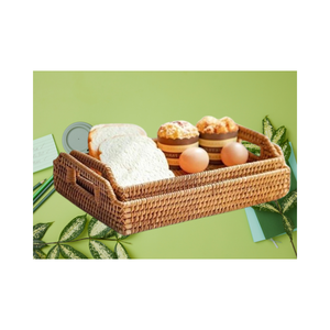 Bandeja de mimbre hecha a mano con diseño personalizado, muebles de ratán para sala de estar, entrega rápida del fabricante de Vietnam, patrón de decoración del hogar - Product Image 2