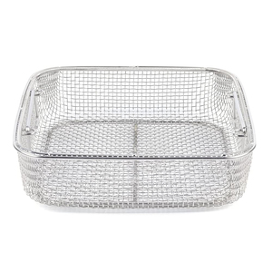 Plateau en treillis métallique de stérilisation médicale durable avec couvercle pour instruments chirurgicaux Plateau en treillis à finition polie en gros - Product Image 1