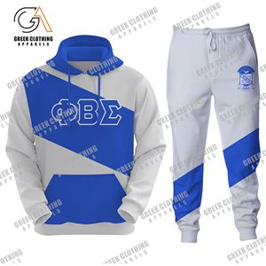 ชุดวอร์มผ้าโพลีเอสเตอร์ phi Beta Sigma กำหนดเองได้เสื้อแจ็คเก็ตลายทางและกางเกงวอร์มออกกำลังกายสำหรับพี่น้อง - Product Image 5