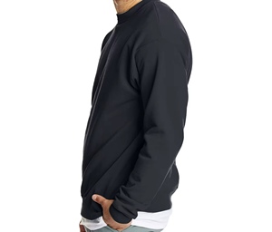 Men's <b>Black</b> <b>Crew</b> <b>Neck</b> Pullover <b>Sweatshirt</b> Oversized Knitted Cotton Regular Fit Casual Autumn Wear - Product Image 5