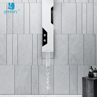 Nouveau Panneau de Douche et de Bain Extérieur Monocommande en Céramique Brossée, en Alliage d'Aluminium Blanc et Noir, pour Piscine - Vente Chaude 2026
