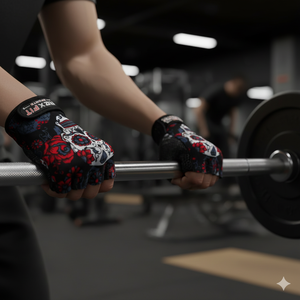 Guantes de entrenamiento Crossfit, guantes de gimnasio de medio dedo, guantes con soporte para muñeca, guantes de gimnasio transpirables para unisex, guantes de levantamiento de pesas de alta resistencia - Product Image 3