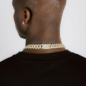 Promoción precio de fábrica Hip Hop joyería 15mm sólido 925 plata esterlina 18K chapado en oro VVS Iced Out Moissanite cadena de eslabones cubanos - Product Image 3