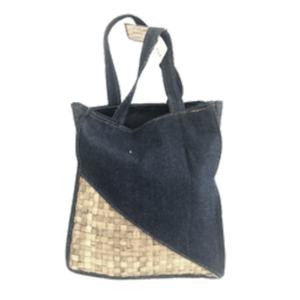 Sac fourre-tout en denim Komodoin Indonésie Eximbank, taille moyenne, élégant, durable, fermeture éclair, transfert thermique, léger, polyvalent, quotidien - Product Image 1