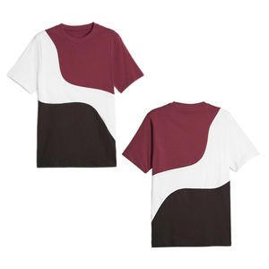 Tout nouveau T-shirt col rond pour hommes écologique 100% coton Slim manches courtes Logo personnalisé Produit en usine Design numérique solide et décontracté - Product Image 3