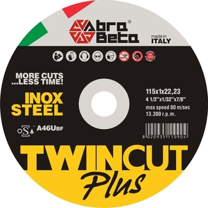 Disco Abrasivo Ferro Twin Cut Plus Diametro 230x2,0 - Product Image 2