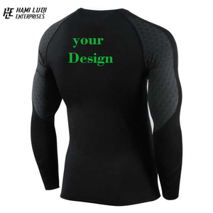Vente en gros de chemises de gymnastique par compression, vêtement anti-éruptions cutanées respirant à manches longues avec logo personnalisé, sublimé BJJ MMA pour hommes - Product Image 6