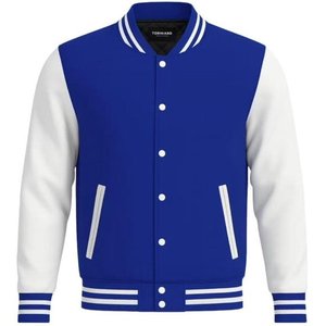 Veste universitaire pour hommes manches en cuir véritable et laine mélangée Letterman Boys College Varsity Jackets XS-5XL - Product Image 1