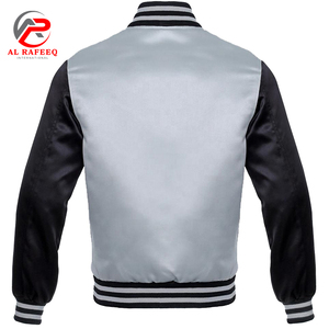 Custom Blank Embroidery College <b>Jacket</b> Silk Varsity <b>Baseball</b> <b>Jacket</b> <b>Mens</b> Bomber <b>Jacket</b> - Product Image 2