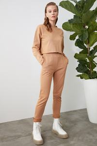 Chándal de algodón 100% ecológico para mujer, conjunto de manga larga con capucha, chándal, conjunto de dos piezas para mujer - Product Image 5