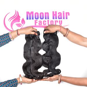 Extensions de cheveux humains vierges vietnamiens et indiens, ondulés, double trame machine, simple tirage, prix de gros, en vente - Product Image 3