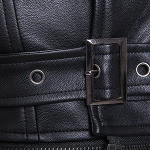 Wholesale Printed Leather <b>Hoodies</b> for Men OEM ODM Service Waterproof Breathable <b>Quilted</b> Motorbike Jacket - Product Image 6