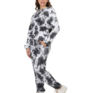Ensemble de jogging deux pièces pour femme, qualité supérieure, écologique, hiver 2025, survêtement à capuche court, pantalon de survêtement évasé, motif uni - Product Image 6