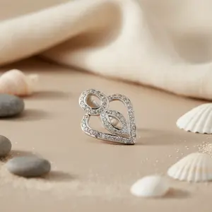 Colgante de Corazón de Plata 925 con Circonita Cúbica Hecho a Mano, Joyería de Regalo para Mujer, Oro Rosa, Platino, Patrones de Animales, Dibujos Animados y Números - Product Image 2