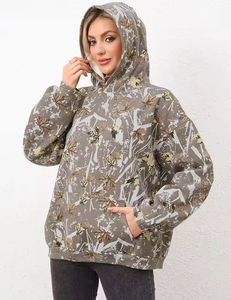 เสื้อมีฮู้ดผ้าฟลีซปักลายพรางกันน้ำมีฮู้ดระบายอากาศได้ดีมีกระเป๋าลำลองมีฮู้ดสำหรับฤดูหนาว - Product Image 3