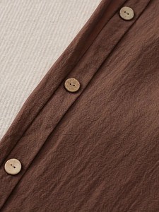 กางเกงผ้าโพลีเอสเตอร์สีทึบสำหรับผู้หญิงกางเกงทำงานลำลองแบบติดกระดุมตกแต่ง100% ทันสมัยล่าสุด - Product Image 5