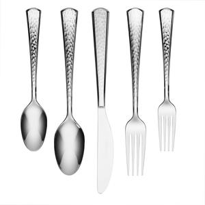 Cubiertos de acero inoxidable con acabado plateado de diseño personalizado más vendidos, juego de cubiertos de Metal con características ecológicas para el hogar - Product Image 1