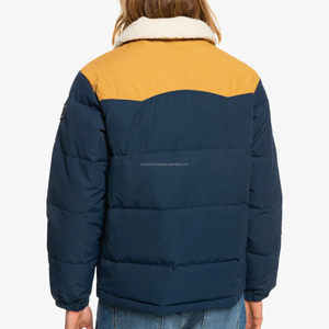 Abrigo de chaqueta de burbujas de lana de invierno informal con cuello alto y cierre de cremallera frontal disponible en color y tamaños personalizados - Product Image 6