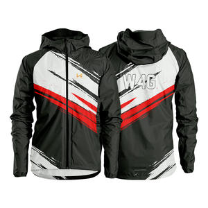 Veste coupe-vent décontractée unisexe à capuche, logo personnalisé, haute qualité, 100% nylon enduit, imperméable, respirante, fermeture éclair - Product Image 3