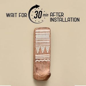 Boho Style Wooden Adhesive <b>Hooks</b> Decorative Sticky <b>Wall</b> <b>Hooks</b> With No Damage Drywall <b>Key</b> Holder and Clothing Hanging Storage - Product Image 2