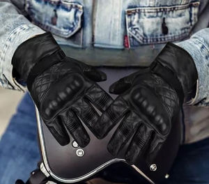 Gants de moto en cuir unisexe à doigts entiers pour moto Gants de moto de protection d'écran tactile décontractés et confortables pour l'extérieur - Product Image 4