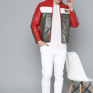 Precio barato, alta calidad, mejor diseño, chaqueta de cuero para hombre, fácil de usar, pieza fresca, chaqueta de cuero PU para hombre - Product Image 3