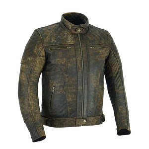 Chaqueta de cuero de alta calidad para hombre Chaqueta de cuero punk con cuello levantado a la moda para hombre - Product Image 3