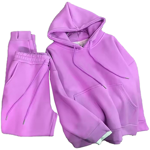 High Quality Custom New Fashion Tracksuit Unisex Pants Hoodie Set Heavyweight Tracksuit Sweatpants Workout Casual Hoodie set - Product Image 2