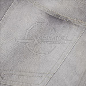 กางเกงยีนส์กางเกงขาสั้นสไตล์ลำลองยาวปานกลางเอวยาวถึงเข่าสีทึบพิมพ์โลโก้ได้ตามต้องการ - Product Image 6