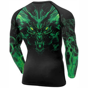 T-shirt de compression respirant à séchage rapide UPF50+ écologique pour l'entraînement MMA, BJJ, grappling, surf, entraînement - Product Image 3