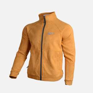 MU. YE Navigate Chaqueta informal de cuero genuino de pie con cierre con cremallera Patrón bordado Con capucha Longitud larga-Tallas XS XL - Product Image 5