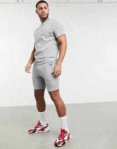 High Street Logo personnalisé Ensemble t-shirt et short de gym d'été pour hommes Jogging en coton écologique Service OEM disponible - Product Image 1