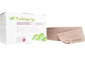Bande élastique Tubigrip beige 7,5 x 12 cm x 10 m, certifiée CE, classe II, support de compression médical pour les soins des articulations et des muscles - Product Image 3