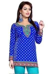 Kurtis en coton élégant pour femmes avec impression en blocs et touche ethnique disponible en vrac - Product Image 5