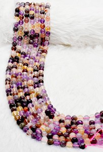 Cuentas Sueltas de Cristal Redondas de 8mm, Super Siete, Semipreciosas y Curativas, para la Fabricación de Joyería y Meditación, a Precio de Mayoreo - Product Image 2