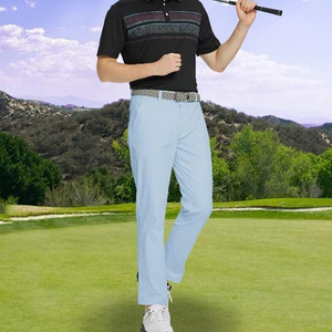 Pantalones de golf transpirables para hombre con logotipo personalizado y pantalones elásticos ajustados de marca OEM para promociones y uniformes - Product Image 4