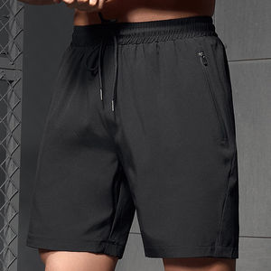 Short de sport d'été imprimé et personnalisé XS pour hommes, jogging graphique à lettre avec poche zippée, polyester chaud, coton éponge, décontracté - Product Image 4